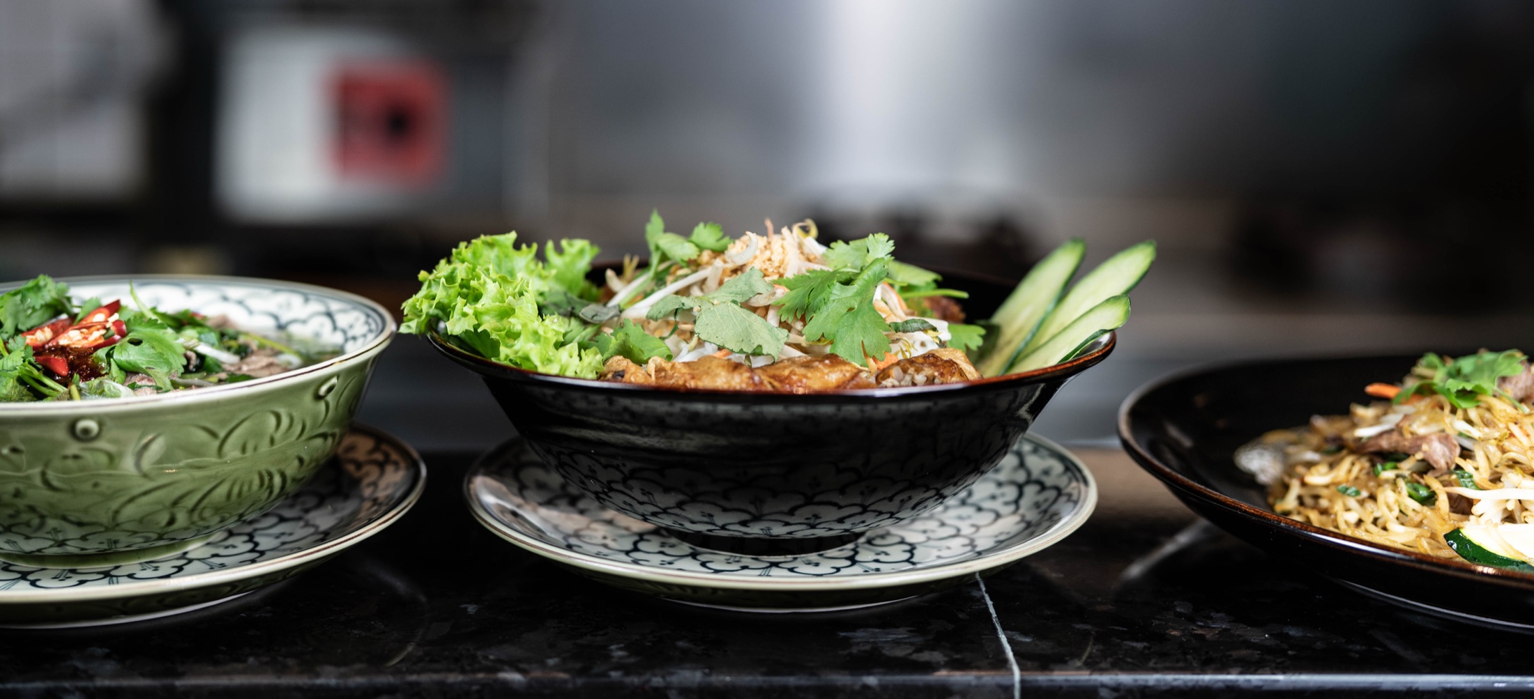 Servierte vietnamesische Gerichte bei Sen Kitchen Stuttgart